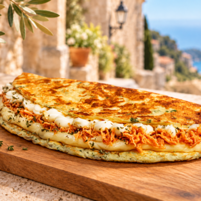 OMELETE DE FRANGO COM CATUPIRY OMELETE DE FRANGO COM CATUPIRY